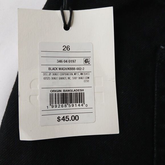 KBB by KAHLANA Women's Mid-Rise 'The Barrel Leg Jean' Black Wash SZ 26 3X NWT - Picture 2 of 9